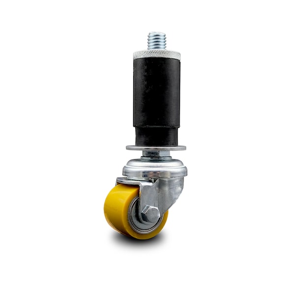 Low Profile Polyurethane 35mm Wheel 1-1/4 Inch Expanding Stem Caster SCC